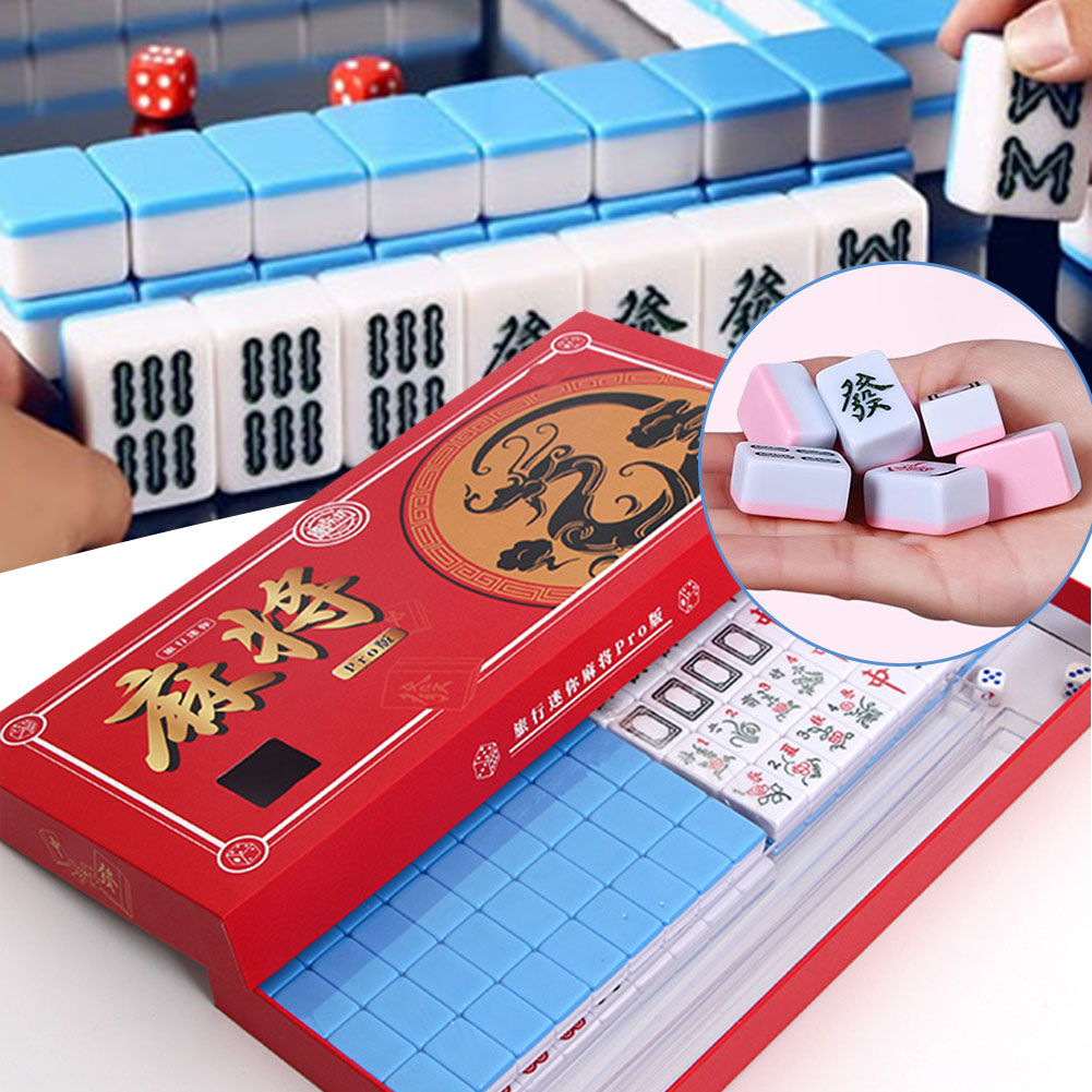 Board Game Box - Mini ensemble de Mahjong de voyage